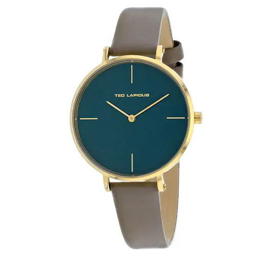 Ted Lapidus Women’s Classic Stainless Steel/Grey Leather