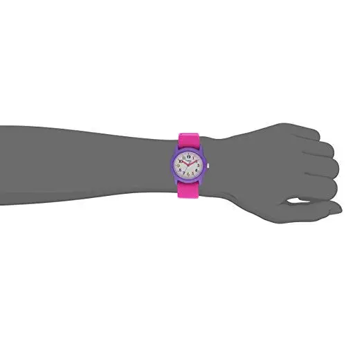 Timex Kids’ Analog Quartz Purple x Pink Nylon Watch