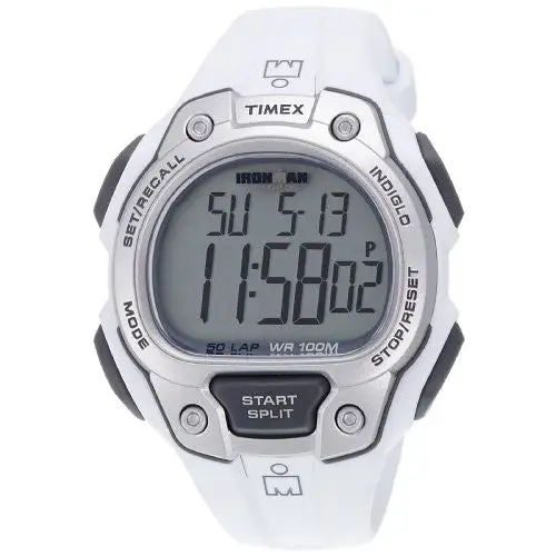 Timex Men’s Ironman 50-Lap Memory Digital Display White