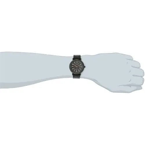 Timex Unisex T2P0149J Casual Black Slip-Thru Strap Watch -