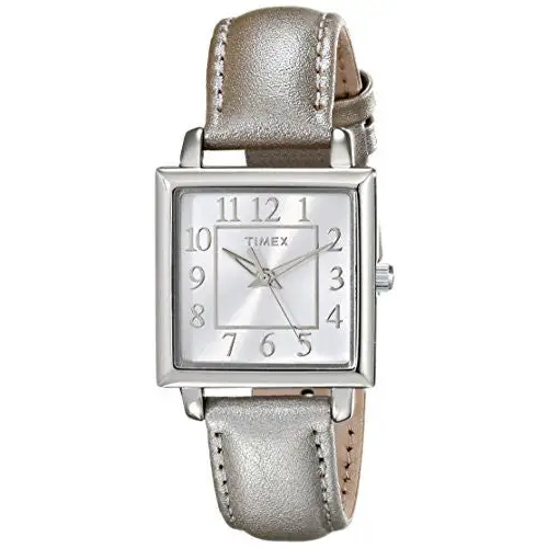 Timex Women’s Analog Quartz Square Dial Metallic Taupe