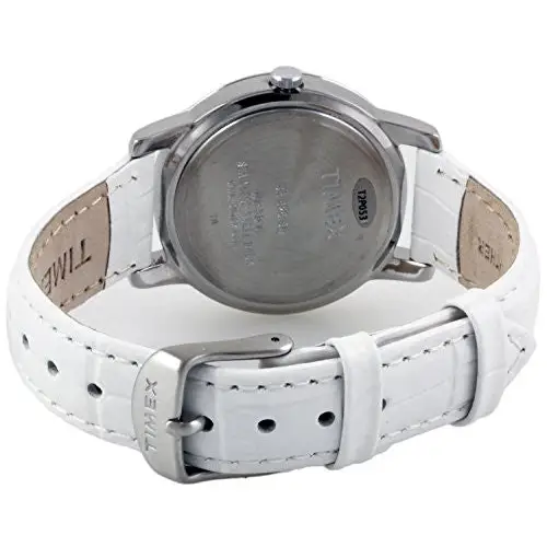 Timex Women’s Analog Quartz White Leather Strap Watch