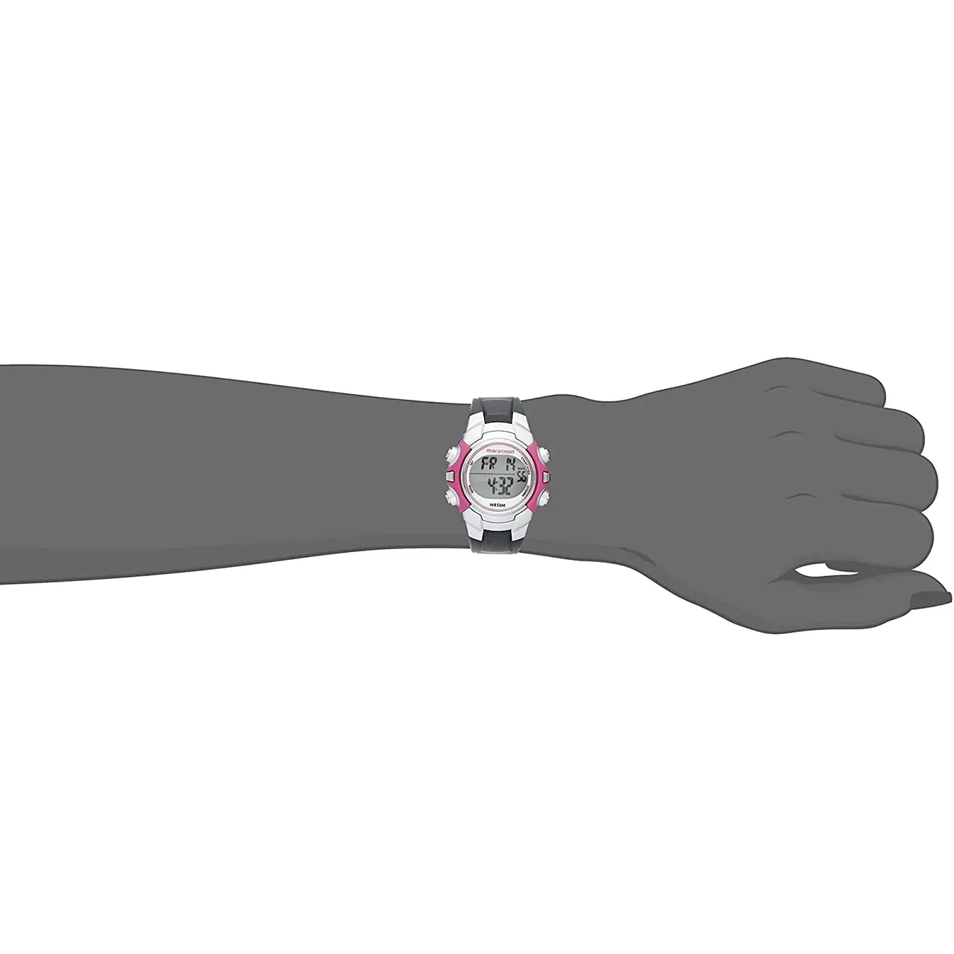 Timex Women’s Marathon Digital Quartz Mid-Size Grey Resin
