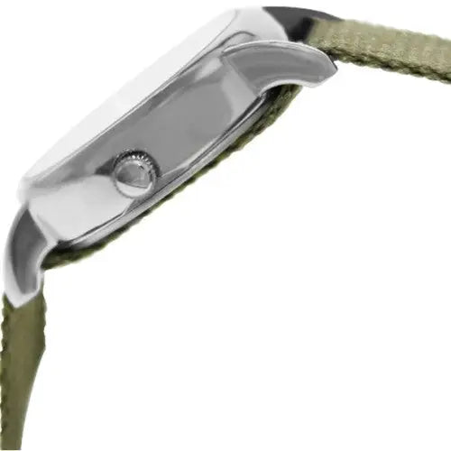 Timex Women’s T2P2289J Weekender Olive Slip-Thru Nylon Strap