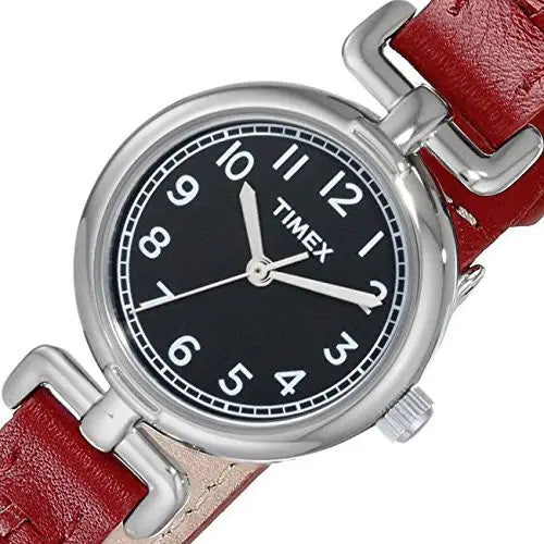 Timex Women’s Weekender Analog Quartz Petite Red Leather