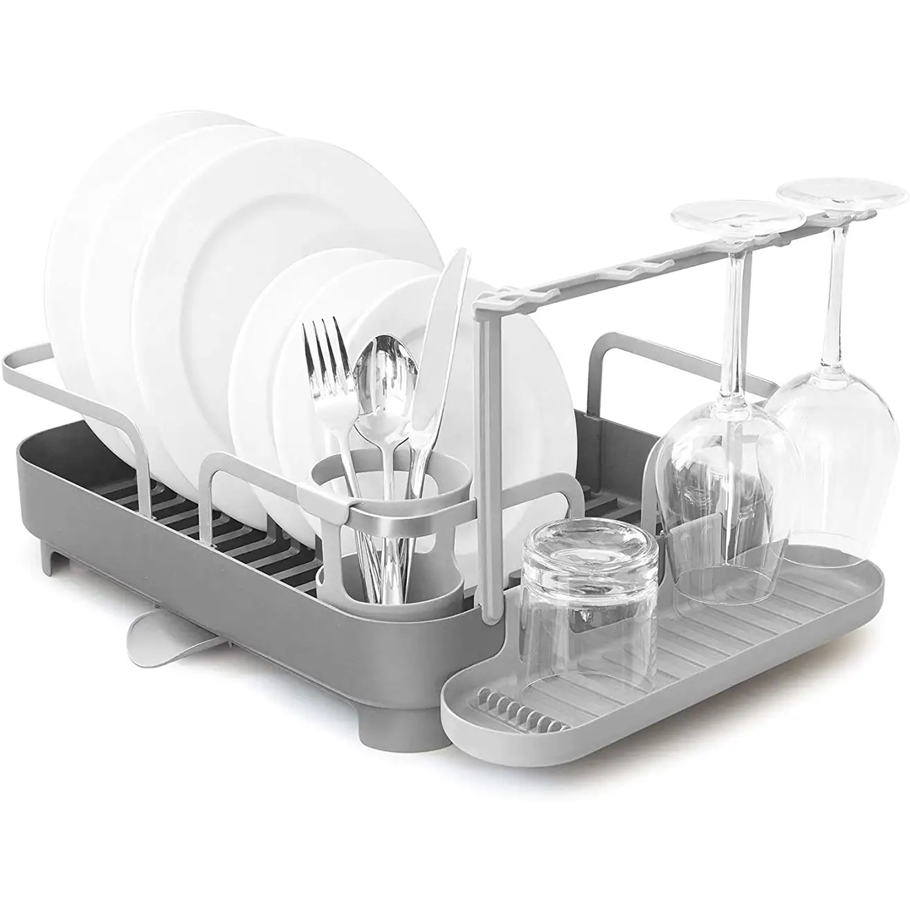 Umbra Holster 15-Plate Capacity Molded Plastic Dish Rack