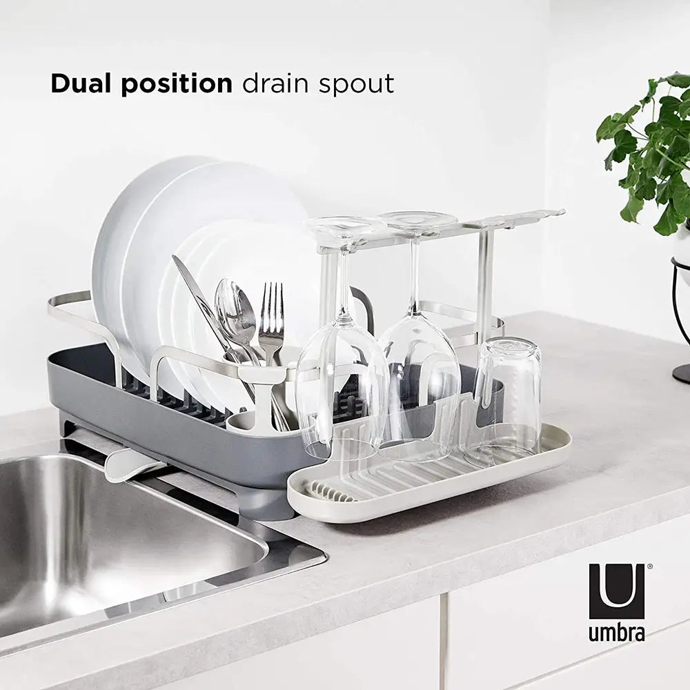 Umbra Holster 15-Plate Capacity Molded Plastic Dish Rack
