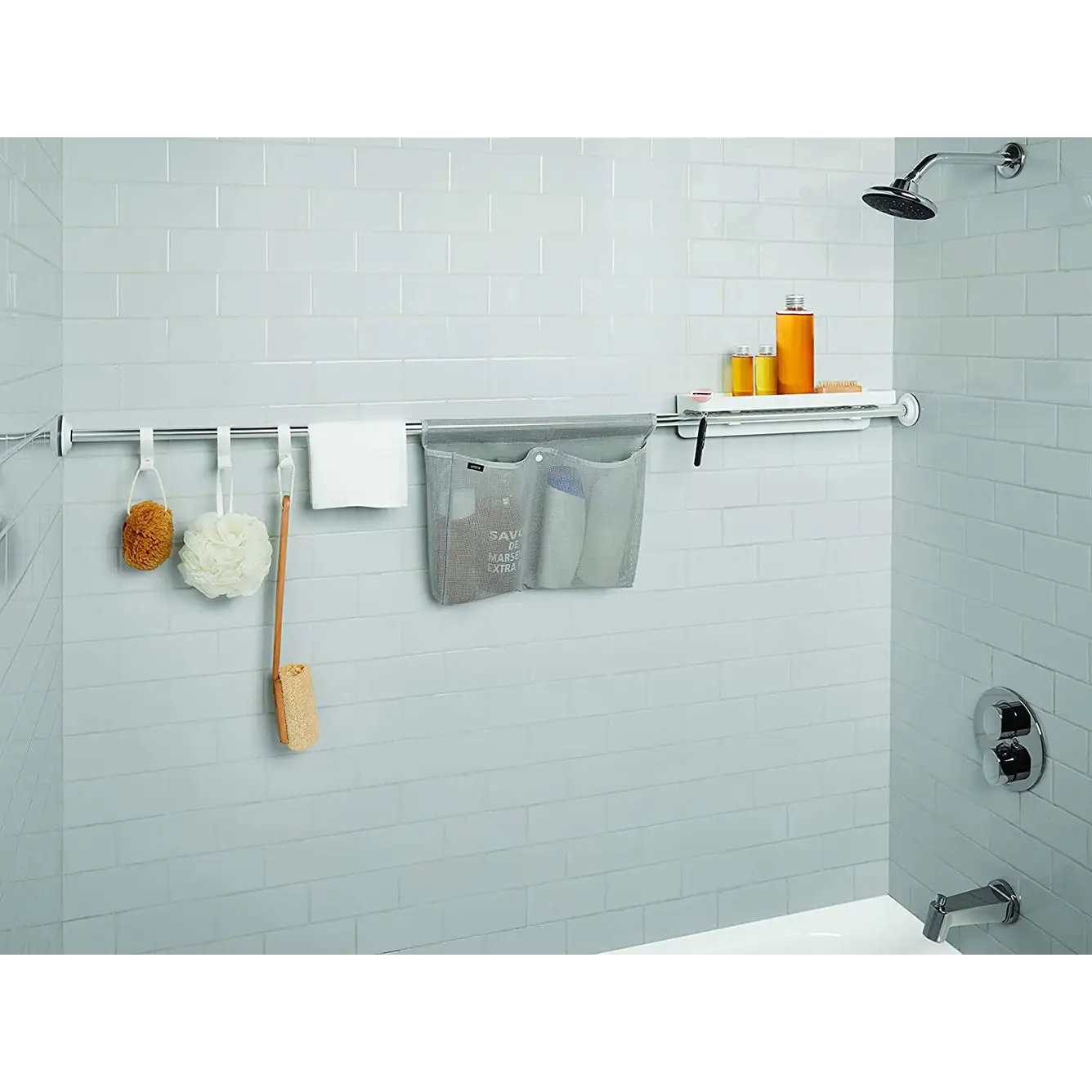 Umbra Sure-Lock 45-72in Tension Shower Storage Rod (Chrome)