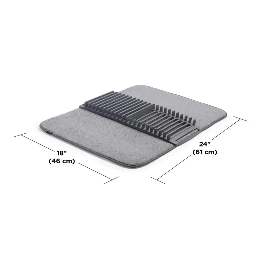 Umbra UDry Dish Rack and Drying Mat (Charcoal) 330720-149 -