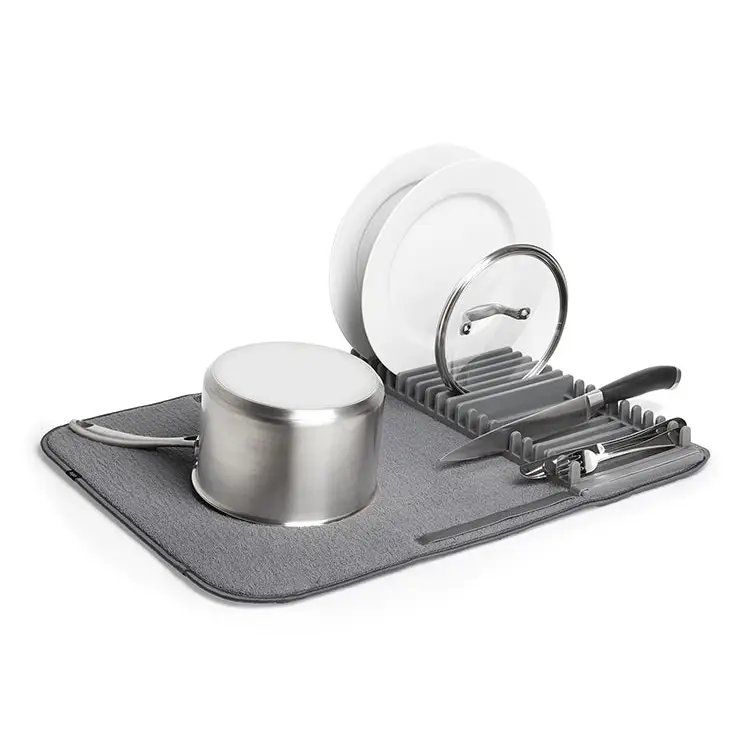 Umbra UDry Dish Rack and Drying Mat (Charcoal) 330720-149 -