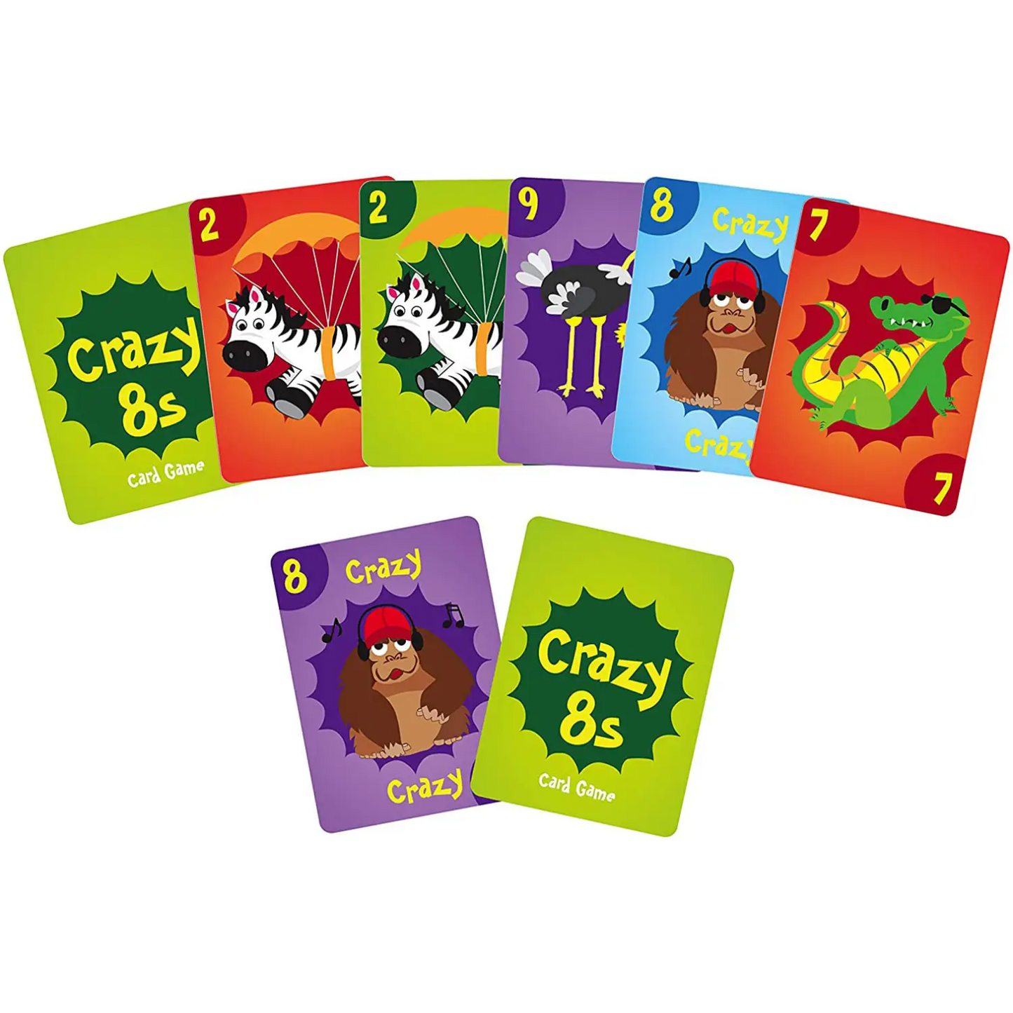 University Games Crazy 8s Travel Card Game 01593 (for kids 4