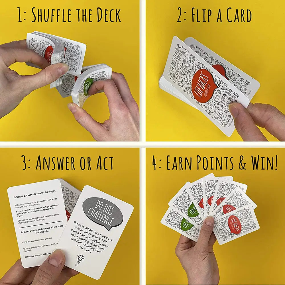 University Games Life Hacks Party Card Game (2 - 4 Players