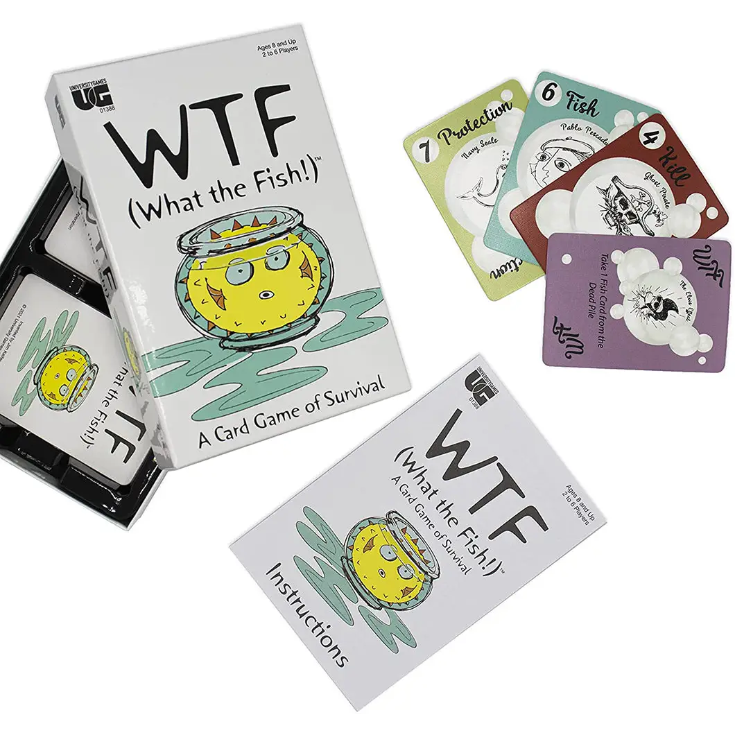 University Games WTF (What the Fish!) Party Card Game 01388