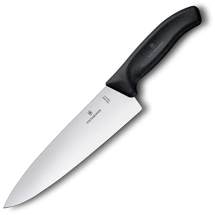 Victorinox Swiss Chef’s Kitchen Knife Large Blade 8 (Black)