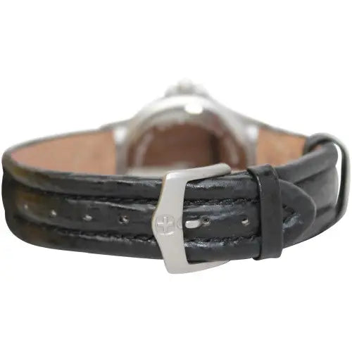 Wenger Black Leather Crocodile Strap Men’s Watch 79115BCROC