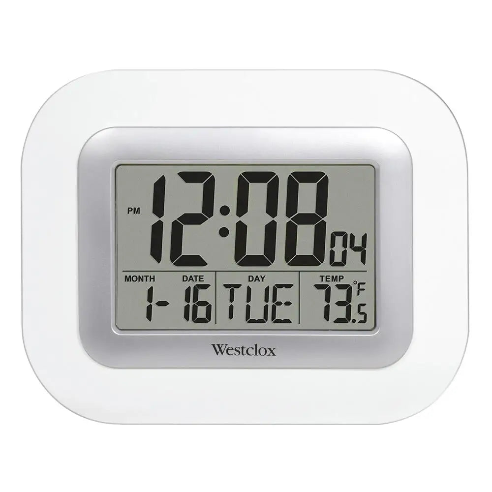 Westclox Desk Mantel/Wall Clock Alarm Clock (White) 55006S -