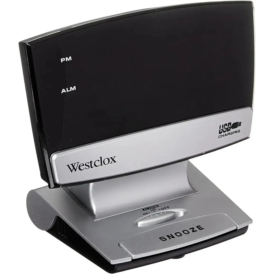 Westclox LED Plasma Screen Alarm Clock with USB Charging