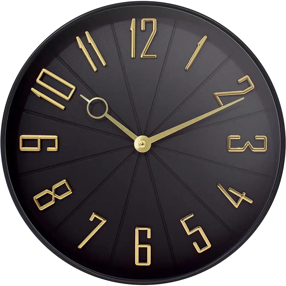 Westclox Quartz 12 Black Modern Wall Clock 32256 - Misc