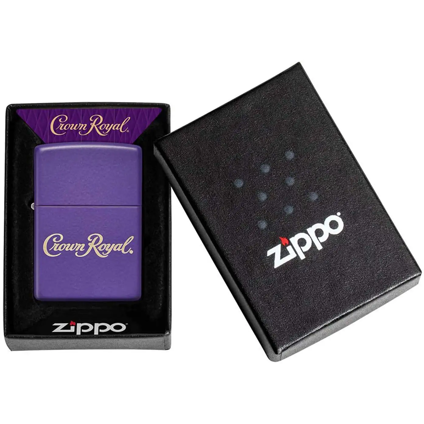 Zippo Crown Royal Matte Purple Windproof Pocket Lighter