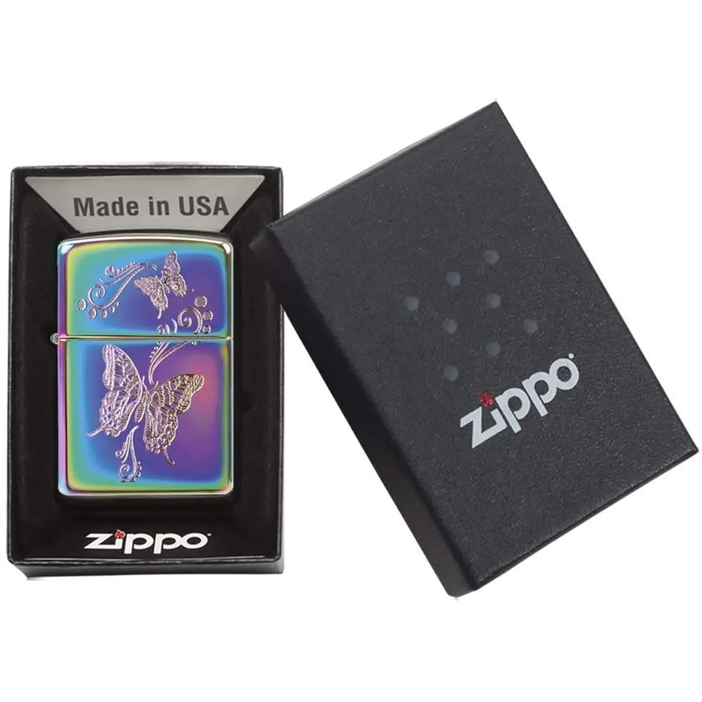 Zippo Multi Color Butterflies Windproof Pocket Lighter 28442