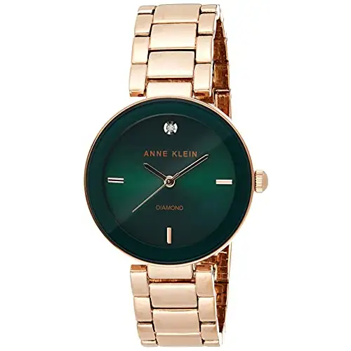 Anne Klein Women’s AK/1362GNRG Quartz Metal and Alloy Rose