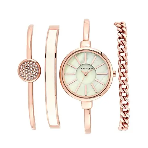 Anne Klein Women’s Bangle Watch and Bracelet Set AK/1470 -