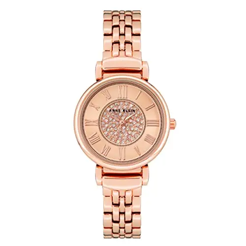 Anne Klein Women’s Premium Crystal Accented Bracelet Watch -