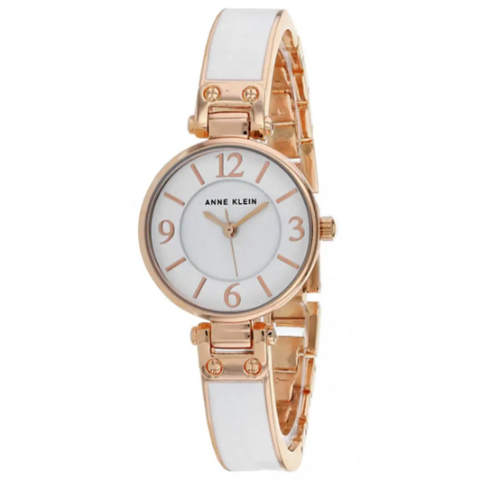 Anne Klein Women’s Quartz Stainless Steel/White Tort Watch