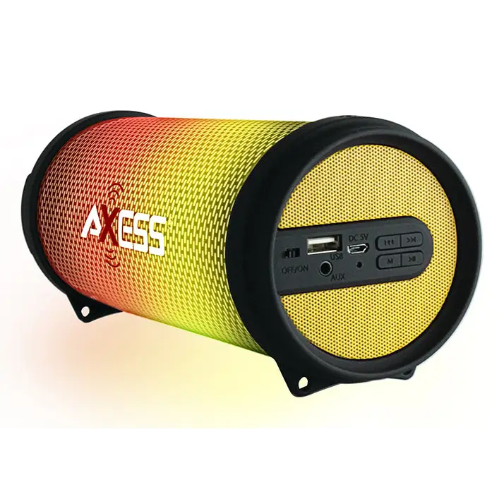 Axess Dancing LED Lights HiFi Bluetooth Rechargeable Speaker