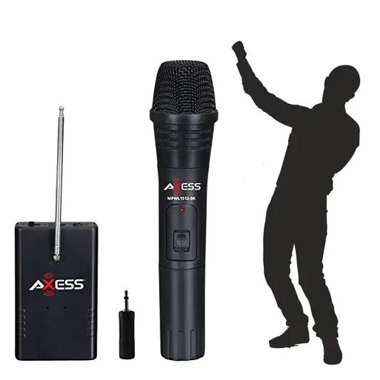 AXESS Handheld Wireless Microphone MPWL1512-BK - Misc