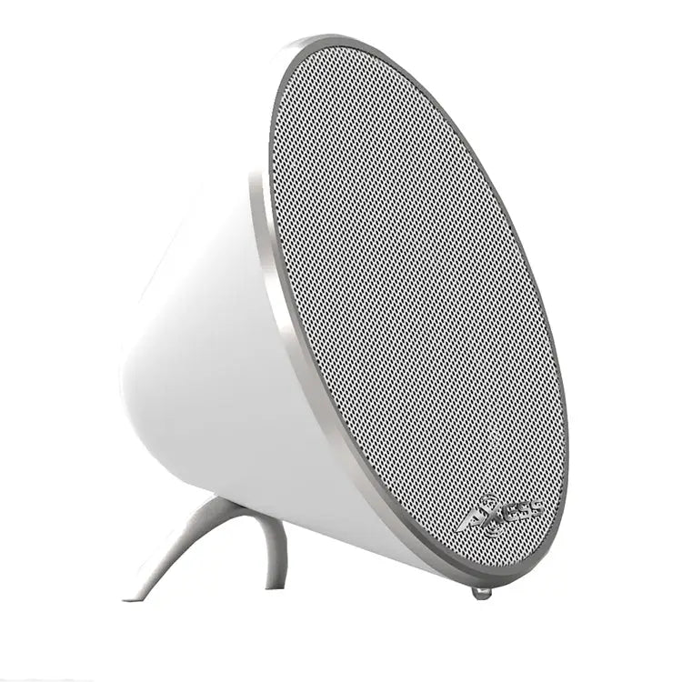 Axess Mono Wireless Bluetooth Cone Speaker (White)