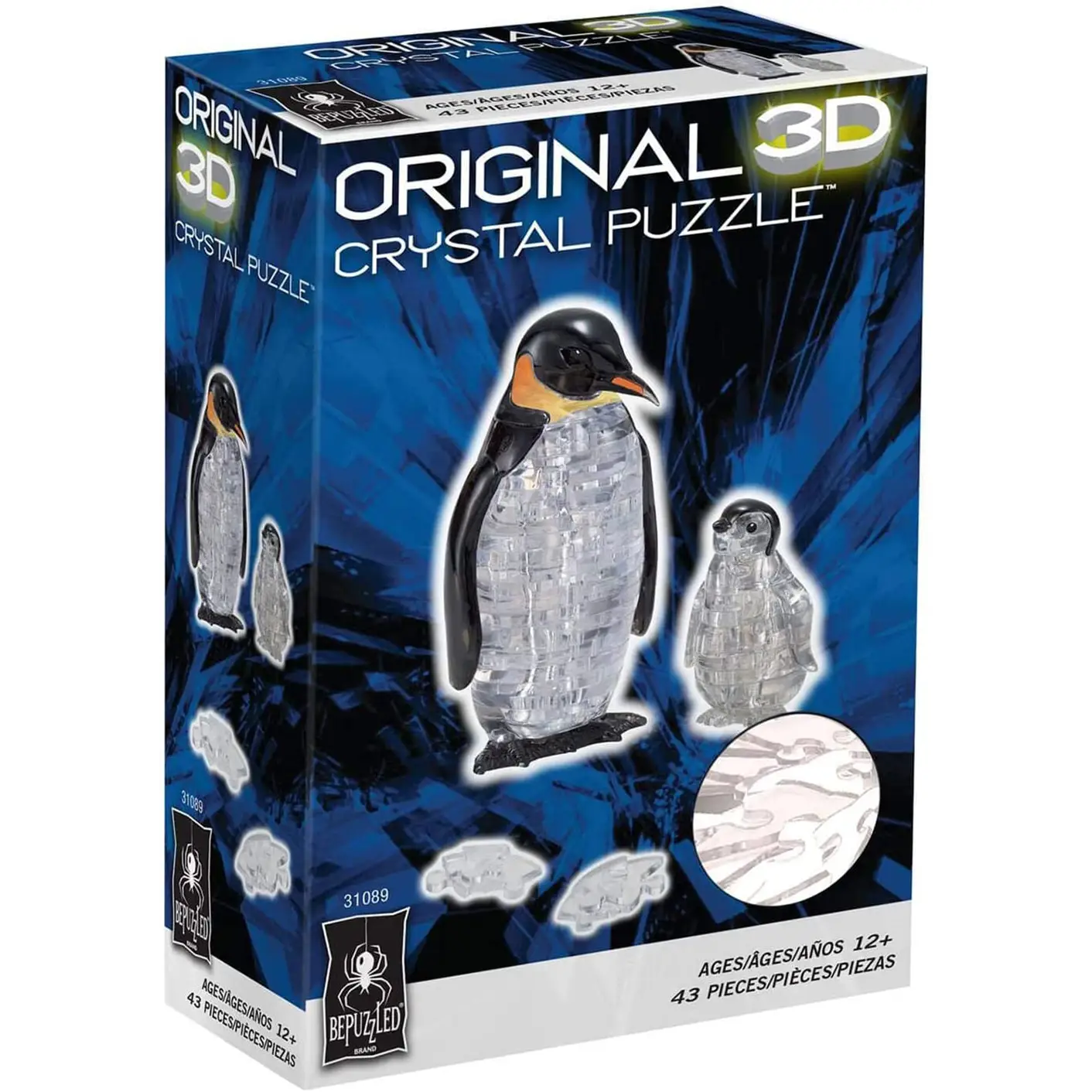 Bepuzzled Penguin w/ Baby 43pcs 3D Crystal Puzzle 31089 (12+