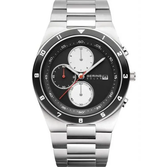 Bering Men’s Chronograph Solar Black Ceramic Stainless Steel