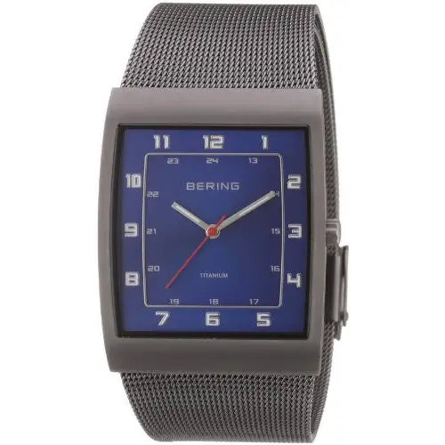 Bering Men’s Classic Collection Grey Titanium Mesh Band