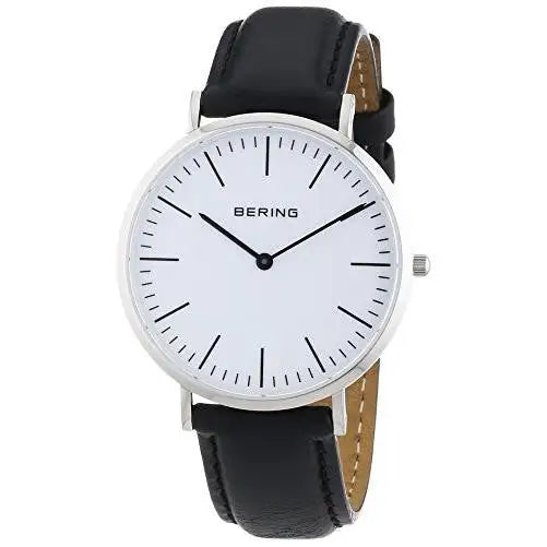 Bering Men’s Classic Silver Tone Stainless Steel Black
