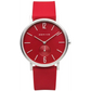 Bering Women’s Aurora Quartz Aluminum/Red Silicone Watch