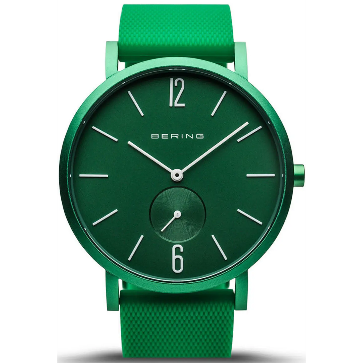 Bering Women’s Aurora Quartz Green Aluminum/Silicone Watch