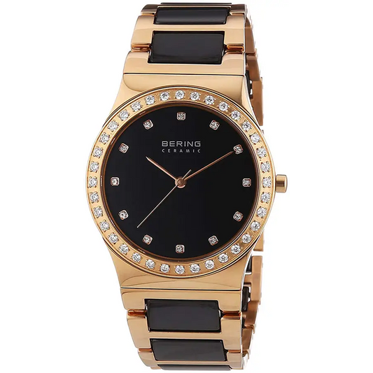 Bering Women’s Ceramic Rose Gold Stainless Steel/Black