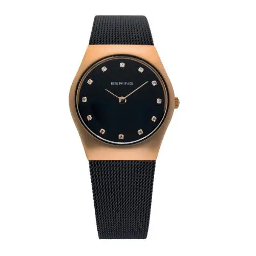 Bering Women’s Milanese Mesh Straps Rose Gold Tone Watch