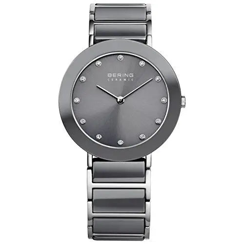 Bering Women's Silver Tone Stainless Steel Grey Ceramic Watch 11435-789