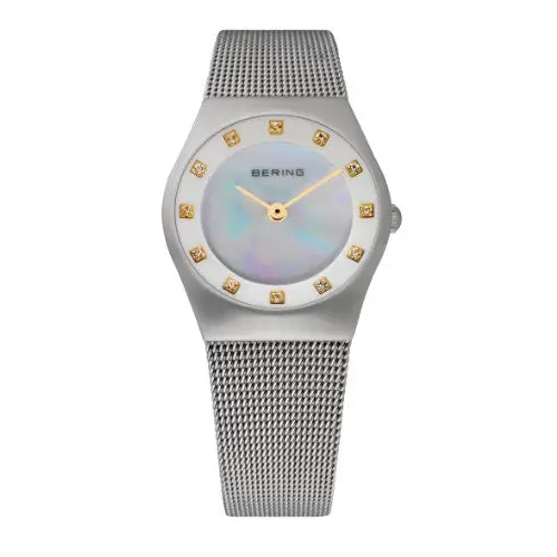 Bering Women’s Swarovski Crystals Silver Tone Stainless