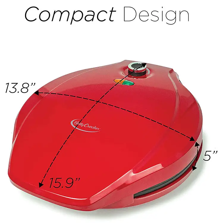 Betty Crocker 12 Pizza Maker with Variable Temperature (Red)