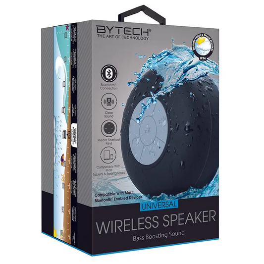 Bluetooth Speaker Round Suction Cup- BK BY-AU-BS-100-BK -