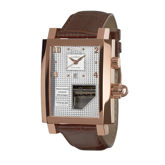 Boegli Men’s Grand Festival Automatic Rose Gold Plated Brown