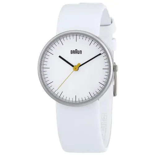 Braun Ladies White Leather Strap Watch BN0021WHWHL - Watches