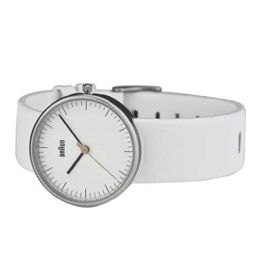 Braun Ladies White Leather Strap Watch BN0021WHWHL - Watches