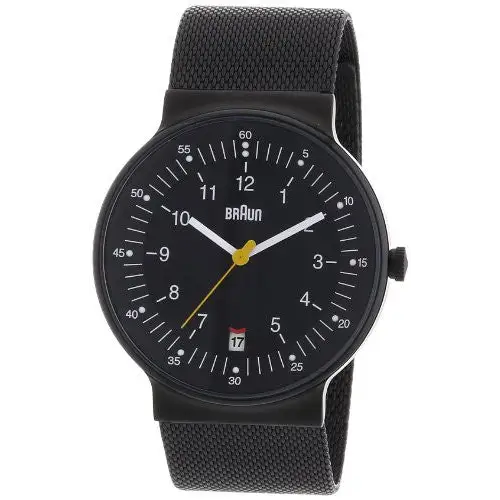 Braun Men’s Black Mesh Band Watch BN0082BKBKMHG - Watches