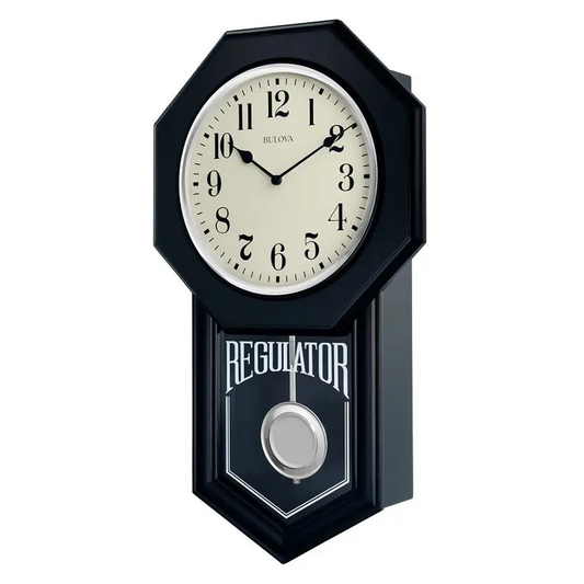 Bulova C1519 School Master Wall Clock 18 Ebony Finish - Misc