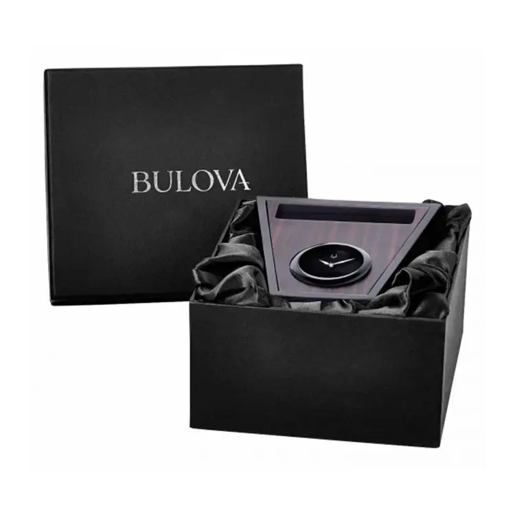 Bulova Executive Analog Aluminum / Wood Veneer Ebony Dial