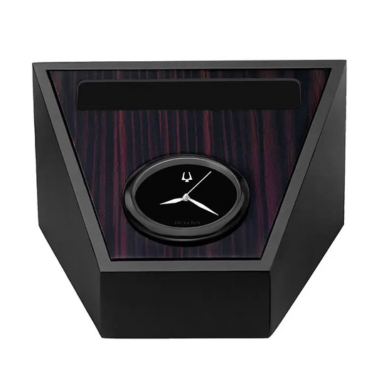 Bulova Executive Analog Aluminum / Wood Veneer Ebony Dial